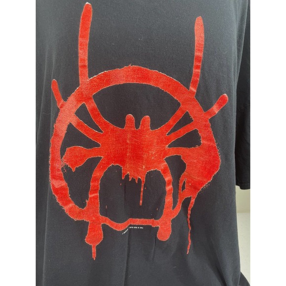 Spider-Man Miles Morales Graffiti Logo Into The Spiderverse T-Shirt 5X Marvel - Picture 2 of 5